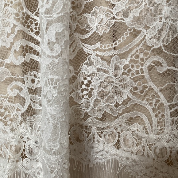 Tadashi Shoji - Tatiana Long-sleeve Tea-length Lace Dress - Picture 6 of 10